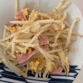 こじこじ5454's cooksnap of when they made レンチンだけで！もやしのたまごチーズ☆.