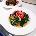 Ruri03's cooksnap of when they made ほうれん草とツナとトマトの醤油パスタ.