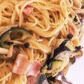 圭なつ誠's cooksnap of when they made ベーコン＆しめじ＆なすのバター醤油パスタ.