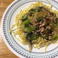 Pigpopo's cooksnap of when they made 小松菜と豚挽の簡単焼きそば！.
