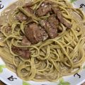 boobo56's cooksnap of when they made 海苔の佃煮の豆乳クリームパスタ.