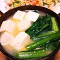 ⭐とっくん⭐'s cooksnap of when they made 小松菜のお味噌汁.