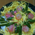 ううちママ's cooksnap of when they made 簡単ちらし寿司さくらの押し寿司風.