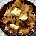 ミン坊's cooksnap of when they made ～豚こま肉～照り焼きクリチ豚丼！.