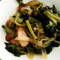 ２４なるるん's cooksnap of when they made ホウレン草としめじと玉葱☆バタ醤炒め.