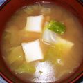 ハチそば粉's cooksnap of when they made キャベツと厚揚げの味噌汁.