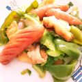 ユーロン's cooksnap of when they made 油揚げ入りウィンナーとピーマンの甘辛炒め.