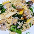 トーリ0928's cooksnap of when they made 菜花とアサリのスパゲティ.