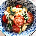 ♡こもれび♡'s cooksnap of when they made チンゲン菜ミニトマト卵ツナオイマヨソテー.