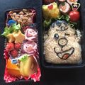 クック8KM4LO☆'s cooksnap of when they made ジャイアン☆キャラ弁♪ドラえもんの友だち.