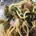 ma___111's cooksnap of when they made ＊辛子高菜とベーコンのピリ旨パスタ＊.