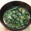 蒼の雫sp's cooksnap of when they made エコ☆かぼちゃのワタとニラのお味噌汁.