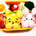 らんちょこ's cooksnap of when they made キャラ弁♪プーさん&ピグレットツムツム風.