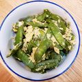 クックVU0VMP☆'s cooksnap of when they made 絹さやの卵とじ.