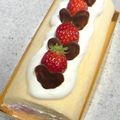 ｍｏｍｏｎｏ's cooksnap of when they made ストロベリーチーズロールケーキ.