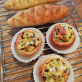 ゆきのスプーン's cooksnap of when they made お芋とウインナー！2種のくるくるパン！.