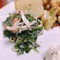 928るびすけ☆☆'s cooksnap of when they made かにかま和え③わかめネギ.