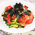 MIZU14's cooksnap of when they made 簡単 トマトときゅうりの中華風サラダ.