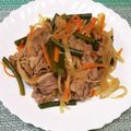 しゅうまゐ's cooksnap of when they made スタミナ満点☆牛肉とにんにくの芽焼き肉.