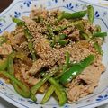 Runguri's cooksnap of when they made 葛きりと豚こまのチャプチエ.
