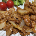 fu♪♪'s cooksnap of when they made 簡単！旨い！豚こま玉ねぎのオイごま炒め♪.