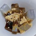 nyangomama's cooksnap of when they made 寒天の黒蜜きな粉がけ♡.