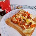 クック105KEH☆'s cooksnap of when they made 食パンアレンジ☆唐揚げトースト.