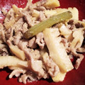 misashio♪'s cooksnap of when they made フキとタケノコと豚肉の炒め物.