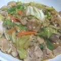 春空1223's cooksnap of when they made 鶏もも肉とキャベツの回鍋肉風炒めもの.