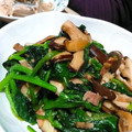 kuu汰's cooksnap of when they made きのことほうれん草のオリーブオイル炒め.