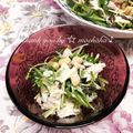 もえちゃんはは's cooksnap of when they made サラダチキンと大豆◎高タンパク水菜サラダ.