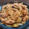 youheino's cooksnap of when they made 鶏肉と茄子と玉ねぎのニンニク味噌炒め.