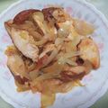 まなぽー。's cooksnap of when they made 玉ねぎとスモークチキンのケチャップ炒め♪.