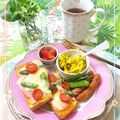 sakuraロゼット's cooksnap of when they made ピザ風トースト.