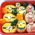 えリﾋﾟｮﾝ★'s cooksnap of when they made 簡単キャラ弁♡卵焼きミニオン稲荷ずし♡.