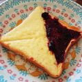 ☆あやちゃん's cooksnap of when they made チーズ１枚でハーフ&ハーフトースト.