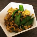 chimari's cooksnap of when they made 絹さやたまご炒め.