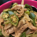 東洋カメリア's cooksnap of when they made 豚肉とオクラのだしマヨ炒め.