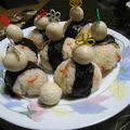 uuurarannn's cooksnap of when they made ひな祭りに♡手まり寿司のお雛様.