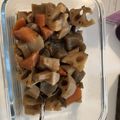 tomicheru's cooksnap of when they made 鶏肉☆蓮根☆蒟蒻☆人参の炒め煮.