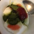 V666's cooksnap of when they made 青汁きなこでヨーグルトアート.