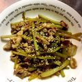 Sizurinママ's cooksnap of when they made つわぶきと豚肉のキンピラ（ごま油風味）.