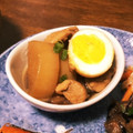 おかてくJr's cooksnap of when they made 大根、鶏もも肉、ゆで卵の煮込み照り焼き.
