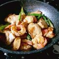 あず7225's cooksnap of when they made ⭐️アスパラとチキンの海老マヨ炒め.