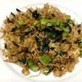 川のほとりのぱち's cooksnap of when they made 妊婦 産後 授乳中 小松菜とじゃこの炒飯.