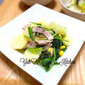 YUH♡ママ's cooksnap of when they made ほうれん草ポテトのあっさり煮.