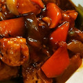 ショコラッチ's cooksnap of when they made ずぼらな酢豚風の鶏唐揚げ炒め.