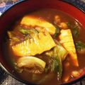 カメラ娘's cooksnap of when they made 筍とレタスと餅のお味噌汁.