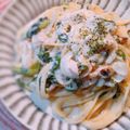 ぐるーみぃさん's cooksnap of when they made 鮭とほうれん草のクリームパスタ.