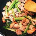 壱ひーどんママ's cooksnap of when they made アスパラと鶏と海老の塩炒め.